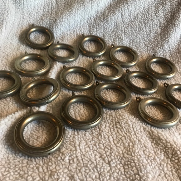 16 Bronze Metal Drapery Curtain Rod Rings w/ eyelets 2.50”OD, 1.75”ID - Picture 2 of 7